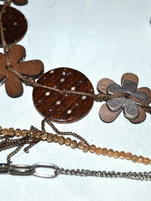 Boho necklace set long, like new, multicolor, 3 pieces