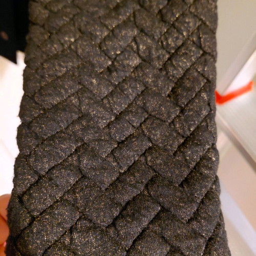 Silvian Heach jacket black with quilted sleeves and sequins like new