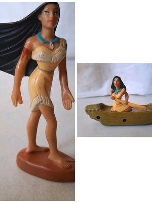 Φιγούρες Pocahontas μεταχειρισμένες, παλιές συλλεκτικές Disney, 2 τεμάχια