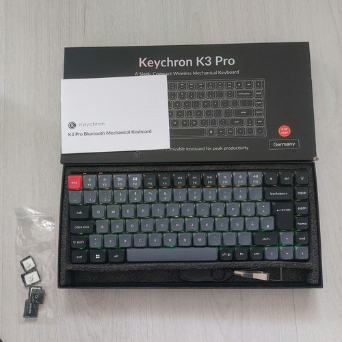 Keychron K3 Pro mechanical keyboard new, Bluetooth wired, QMK programmable