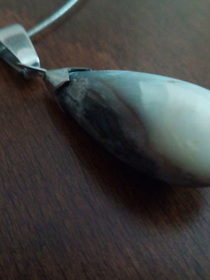 Choker pendant natural gray agate used