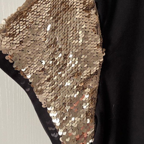 Sequin blouse black like new, size M