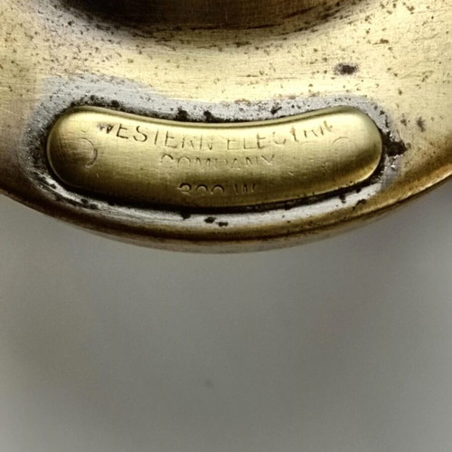 Western Electric brass telephone base used, early 20th century