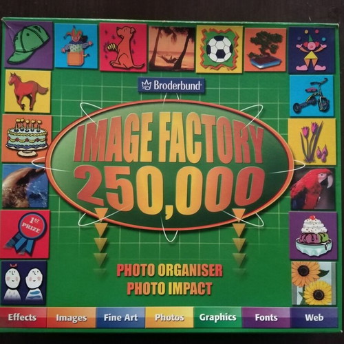 Broderbund Image Factory 250000 graphics pack, 15 CDs