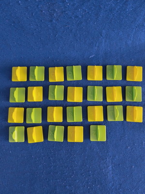 Alphabet molds used for playdough, English ABC