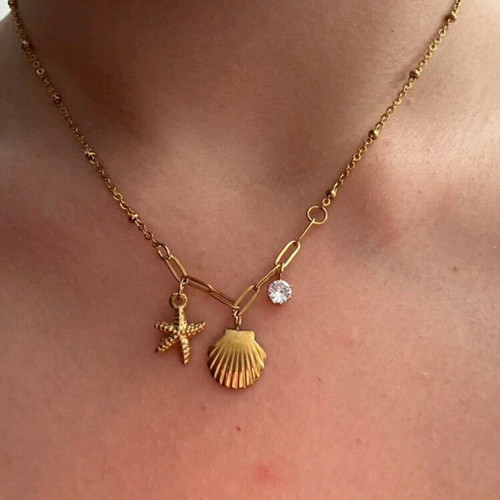 Necklace 18 carat stainless steel new, rust-resistant