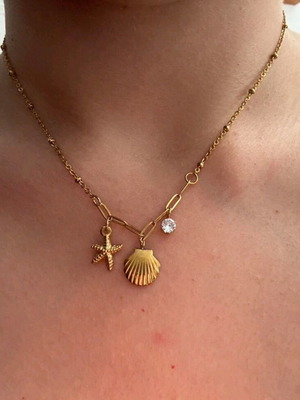 Necklace 18 carat stainless steel new, rust-resistant