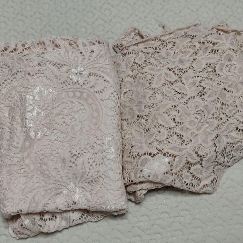 Blouse and bolero lace set, salmon color