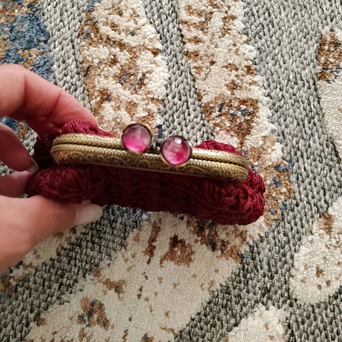 Knitted wallet handmade, new, red