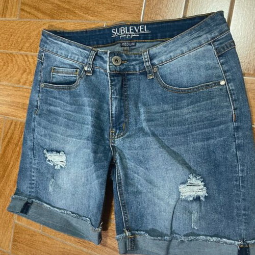 Sublevel denim shorts like new, size medium, blue