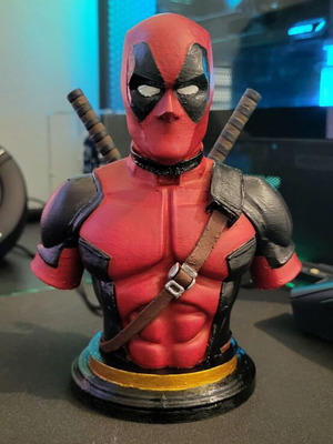 3D Προτομή Deadpool σαν καινούργιο, χειροποίητο και μοναδικό κομμάτι