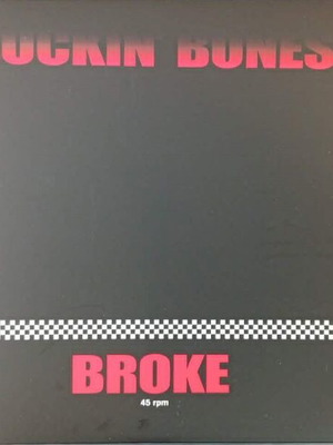 Rockin Bones 7’ Broke red vinyl punk record like new