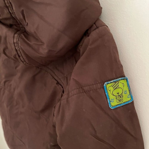 Brown jacket with fur and hood for boy 1-1/2 y 86cm used