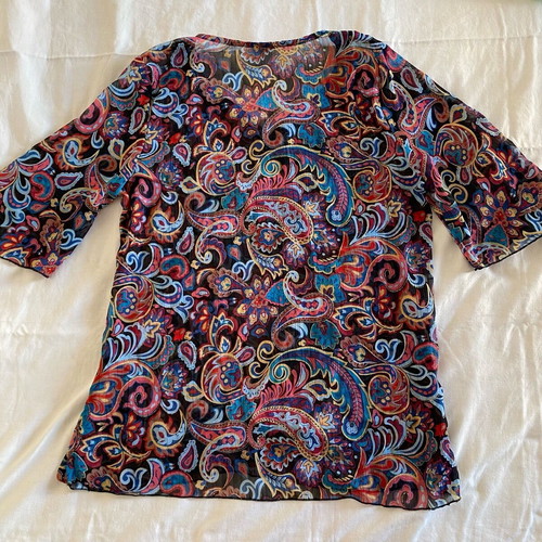 Summer beach blouse used, multicolor, size L
