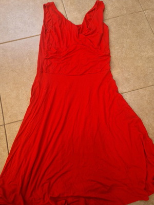 Cotton dress used Medium red