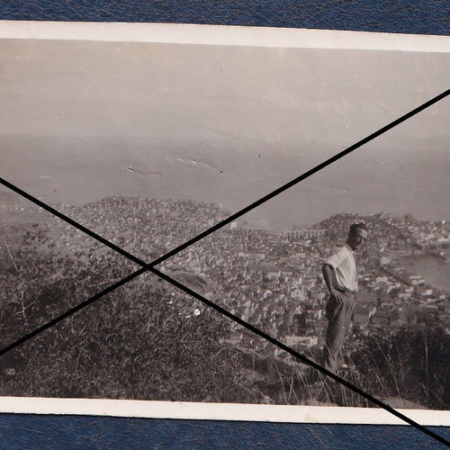 Kavala Panoramic Photo Used, November 1933 Travel Souvenir
