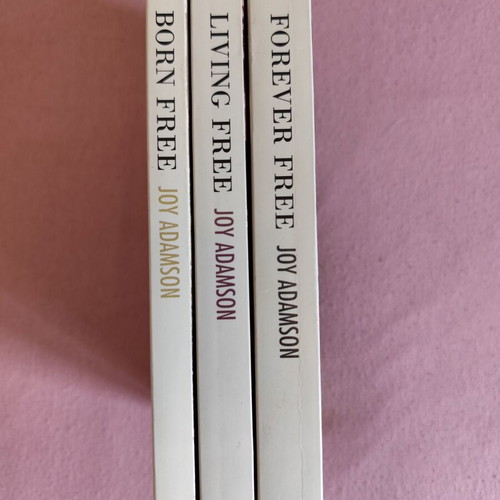 Set of 3 used Joy Adamson books Born Free, Living Free, Forever Free paperback