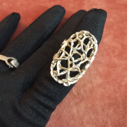 Lalaounis silver ring 925 vintage used, size 54