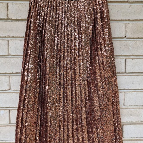 Sequin midi plated skirt Topshop like new, size XS 34, gold