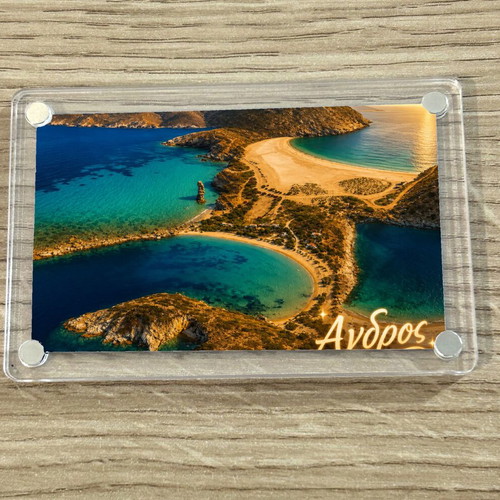 Acrylic fridge magnet 6x9cm – Andros, Greek Summer collection