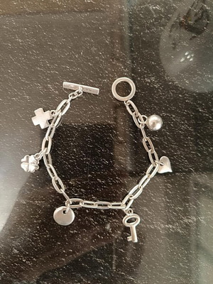 Βραχιόλι ασημένιο 925 Folli Follie σαν καινούργιο με charms ασημί