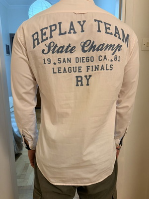 Replay men's shirt, regular fit, pink