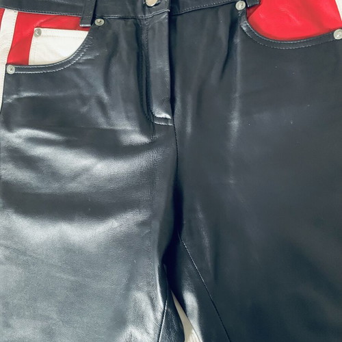 Apriori Escada Group Leather Racing Pants Lamb Nappa size 40 like new
