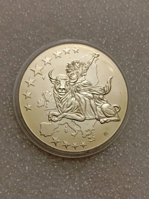 Ακυκλοφόρητο μετάλλιο European Currency 100 Euro σε κάψουλα προστασίας