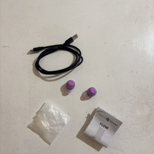 Music Sound Flow wireless earbuds like new, purple, without case