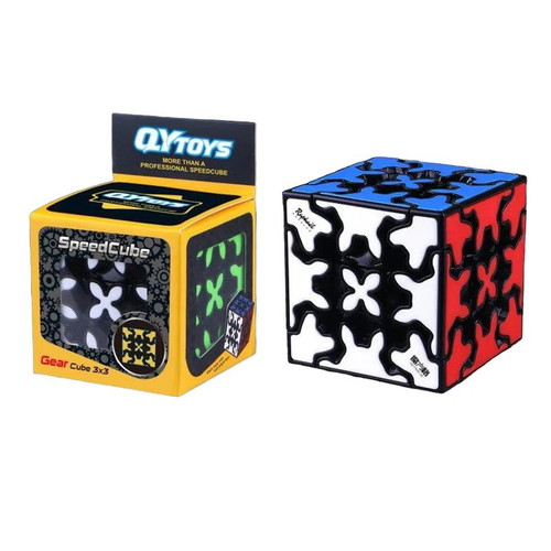 QYTOYS gear cube game 3x3 with black base new