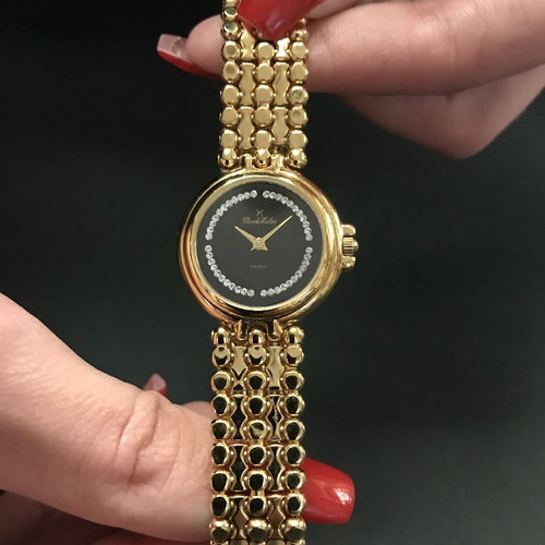 Paris jewelry watch new with crystals and 18k gold plating