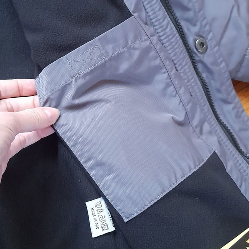 Hashtag thick jacket for 10-year-old boy new, gray-black