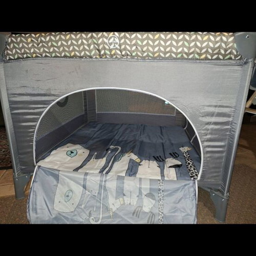 Lionelo Sofie gray scandi playpen new