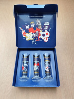 Herforder Brauerei Mini-Glas-Edition μίνι ποτήρια μπύρας, σετ 3