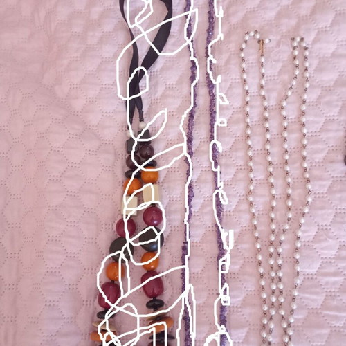 Necklaces from England used, set of 4, 1970-1980