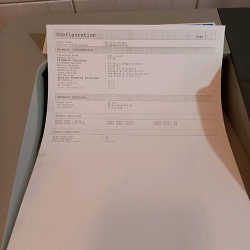 Samsung Laser Printer ML-3310ND used with duplex and toner