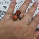 Silver pendant with ring set used