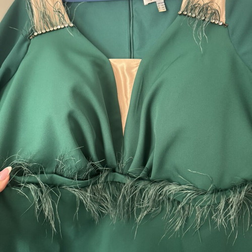 Evening dress green size XXL like new, worn once