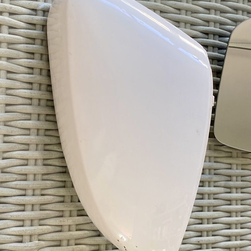 Genuine heated driver side mirror glass and white cover for VW Polo (2009-2017)