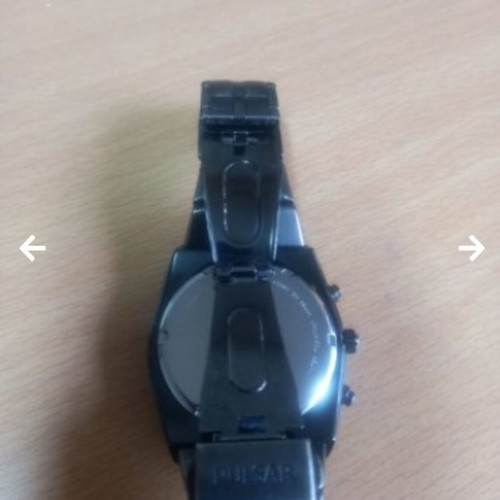Pulsar chronograph watch, water resistant, metal matte strap