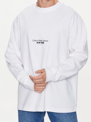 Μπλούζα Calvin Klein New York Jeans μακρυμάνικη relaxed fit μέγεθος Large καινούργιο