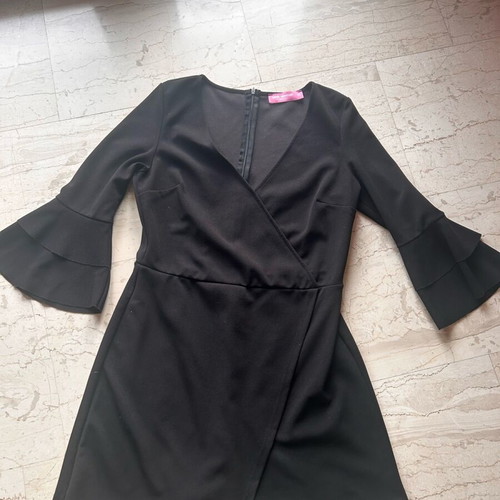 Pink Woman black short one-piece XL like new