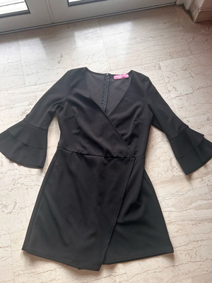 Pink Woman black short one-piece XL like new