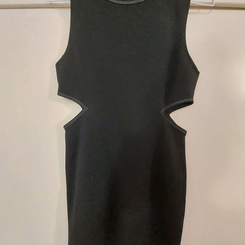 Black Zara dress with cutouts at waist like new, size M
