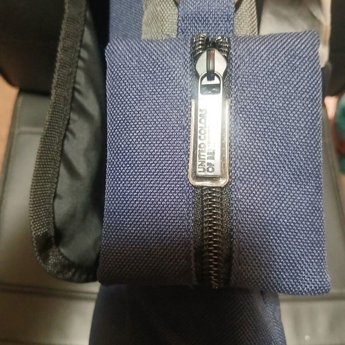 Benetton laptop or document bag new, blue-gray