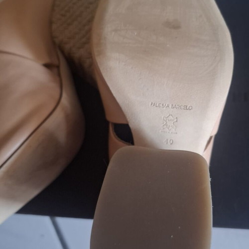 Paloma Barceló heels mules nude leather like new