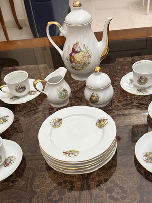 FENA PORZELLAN Vintage Tea Set Romeo & Juliet 21 Pieces