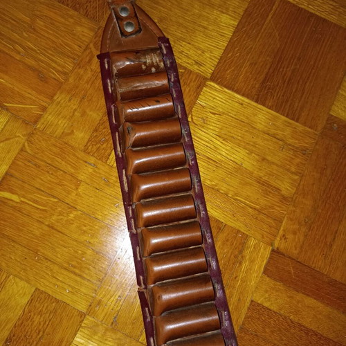Leather 30-Slot Cartridge Belt, used