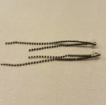 Women's earrings, black and gold