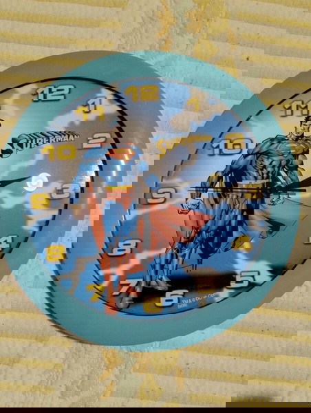 συλλεκτικο ρολόι τοιχου σούπερ μαν